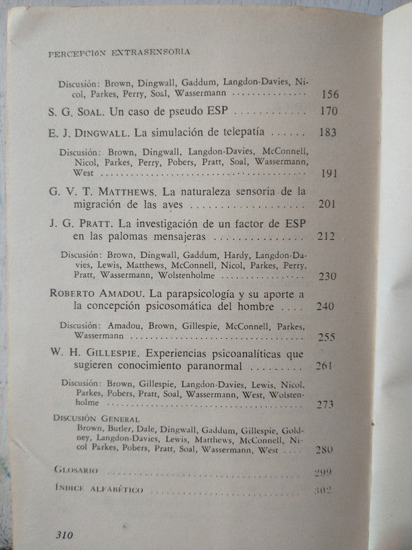 Libro usado en venta: Percepcion extrasensoria de A. S. Parkes; editorial Eudeba impreso en 1961 realizamos envios a todo el mundo.3