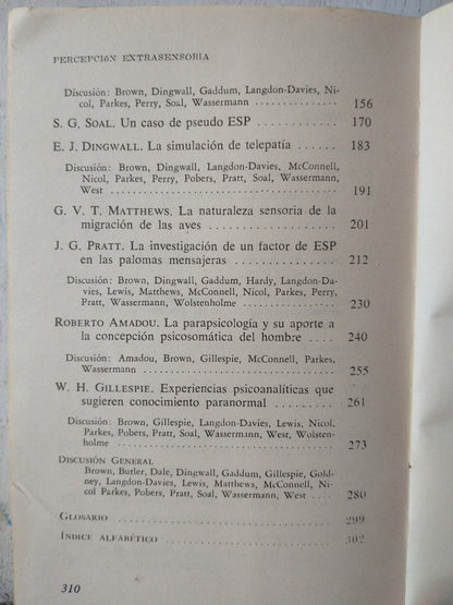 Libro usado en venta: Percepcion extrasensoria de A. S. Parkes; editorial Eudeba impreso en 1961 realizamos envios a todo el mundo.3