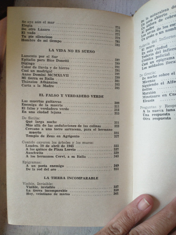 Libro usado en venta: Obra completa de Salvador Quasimo; editorial Sur impreso en 1958 realizamos envios a todo el mundo.3
