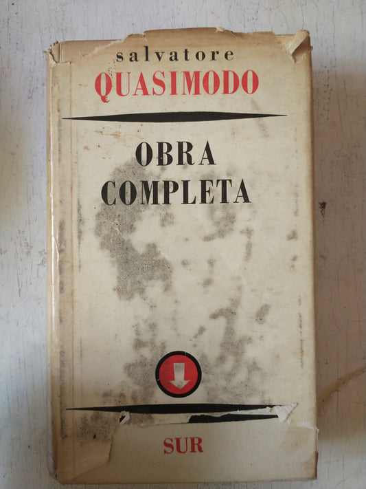 Libro usado en venta: Obra completa de Salvador Quasimo; editorial Sur impreso en 1958 realizamos envios a todo el mundo.1