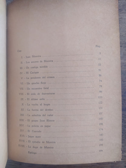 Libro usado en venta: Juan Moreira de Ricardo Gutierrez; editorial El Boyero impreso en 1951 realizamos envios a todo el mundo.3