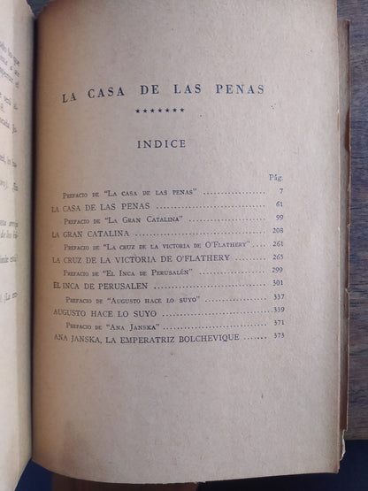 Libro usado en venta: La casa de las penas de Bernard Shaw; editorial Americana impreso en 1947 realizamos envios a todo el mundo.2