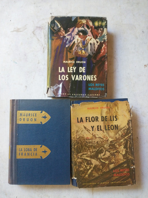 Libro usado en venta: Los Reyes malditos (Vol 4?-5?-6?) de Maurice Druon; editorial Garrida Argentinas impreso en 1960 envios a todo el mundo.1