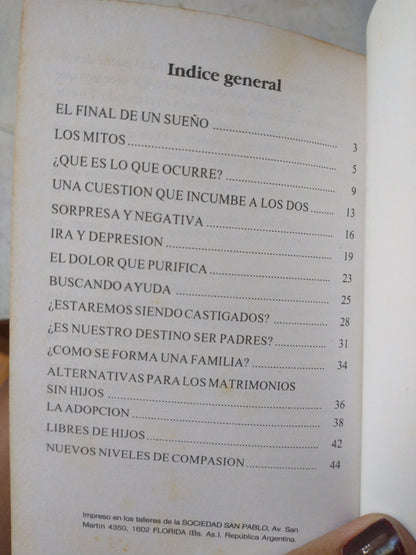 Libro usado en venta: Familias sin hijos de Beth Spring; editorial San Pablo impreso en 1993 realizamos envios a todo el mundo.3