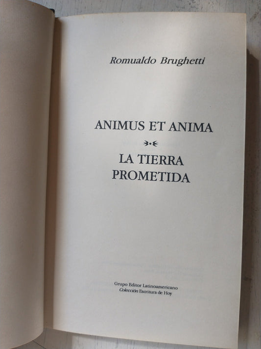 Libro usado en venta: Poemas - Animus et anima - La tierra prometida de Romualdo Brughetti; editorial Grupo Editor Latinoamericano impreso en 1989.1
