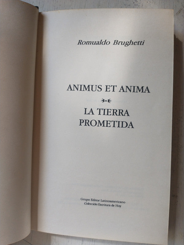 Libro usado en venta: Poemas - Animus et anima - La tierra prometida de Romualdo Brughetti; editorial Grupo Editor Latinoamericano impreso en 1989.1
