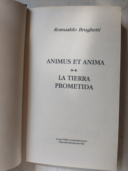 Libro usado en venta: Poemas - Animus et anima - La tierra prometida de Romualdo Brughetti; editorial Grupo Editor Latinoamericano impreso en 1989.1