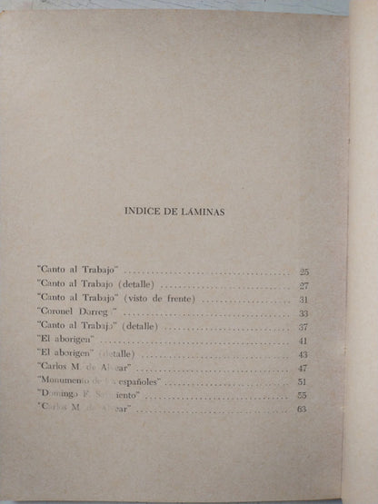 Libro usado en venta: Los monumentos de Eduardo Baliari; editorial Ediciones Culturales Argentinas impreso en 1972 realizamos envios a todo el mundo.3