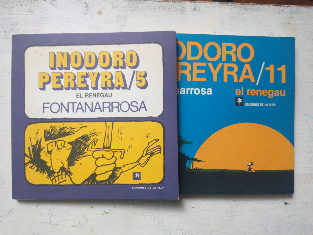 Libro usado en venta: Inodoro Pereyra - El renegau (Vol. 5 y Vol. 11) de Roberto Fontanarrosa; editorial Ediciones de la Flor impreso en 1993.1