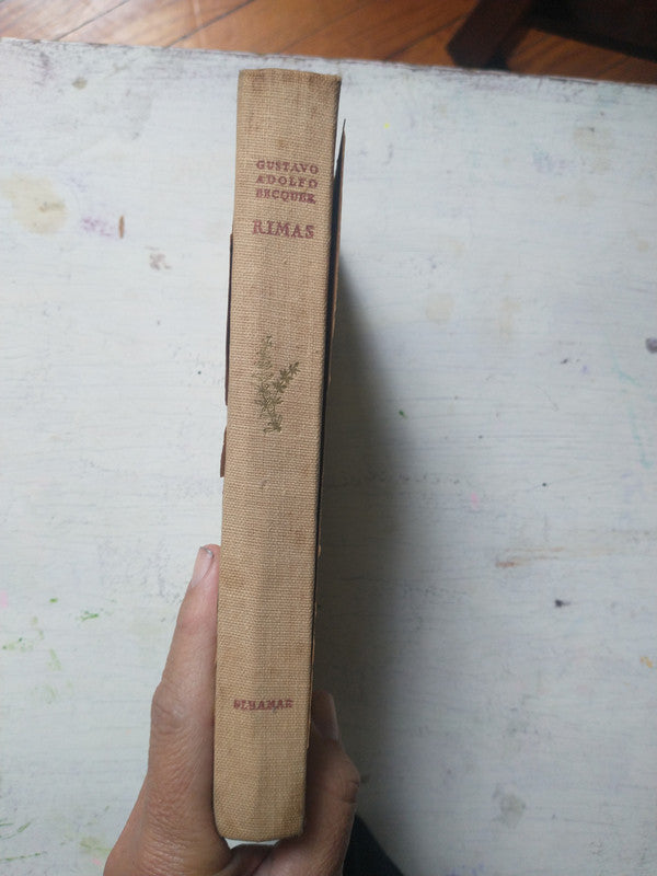 Libro usado en venta: Rimas (primera version original) de Gustavo Adolfo Becquer; editorial Pleamar impreso en 1952 realizamos envios a todo el mundo.4