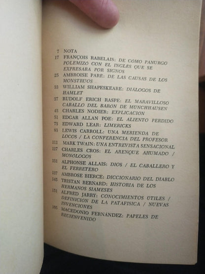 Libro usado en venta: El humor absurdo - Antologia ilustrada; editorial Brujula impreso en 1967 realizamos envios a todo el mundo.2