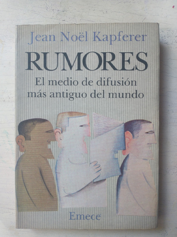 Libro usado en venta: Rumores - El medio de difusion mas antiguo del mundo de Jean Noel Kapferer; editorial Emece impreso en 1989.1