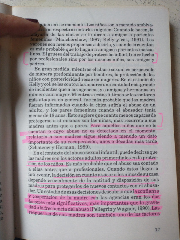 Libro usado en venta: Madres sobrevivientes al abuso sexual de sus ni?os de Carol-Ann Hooper; editorial Nueva Vision impreso en 1992.2