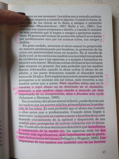 Libro usado en venta: Madres sobrevivientes al abuso sexual de sus ni?os de Carol-Ann Hooper; editorial Nueva Vision impreso en 1992.2