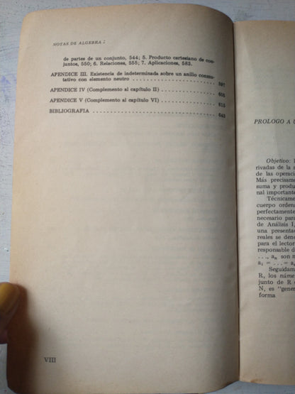 Libro usado en venta: Notas de Algebra 1 de Enzo R. Gentile; editorial Eudeba impreso en 1976 realizamos envios a todo el mundo.4