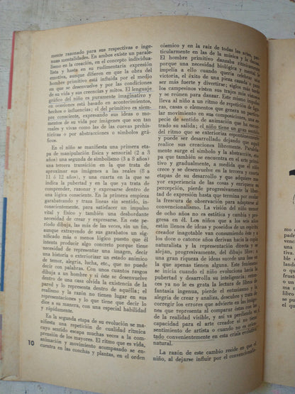 Libro usado en venta: Arte creador infantil - Un metodo para padres y maestros; editorial I.E.D.A. Las ediciones del arte impreso en 1959.5