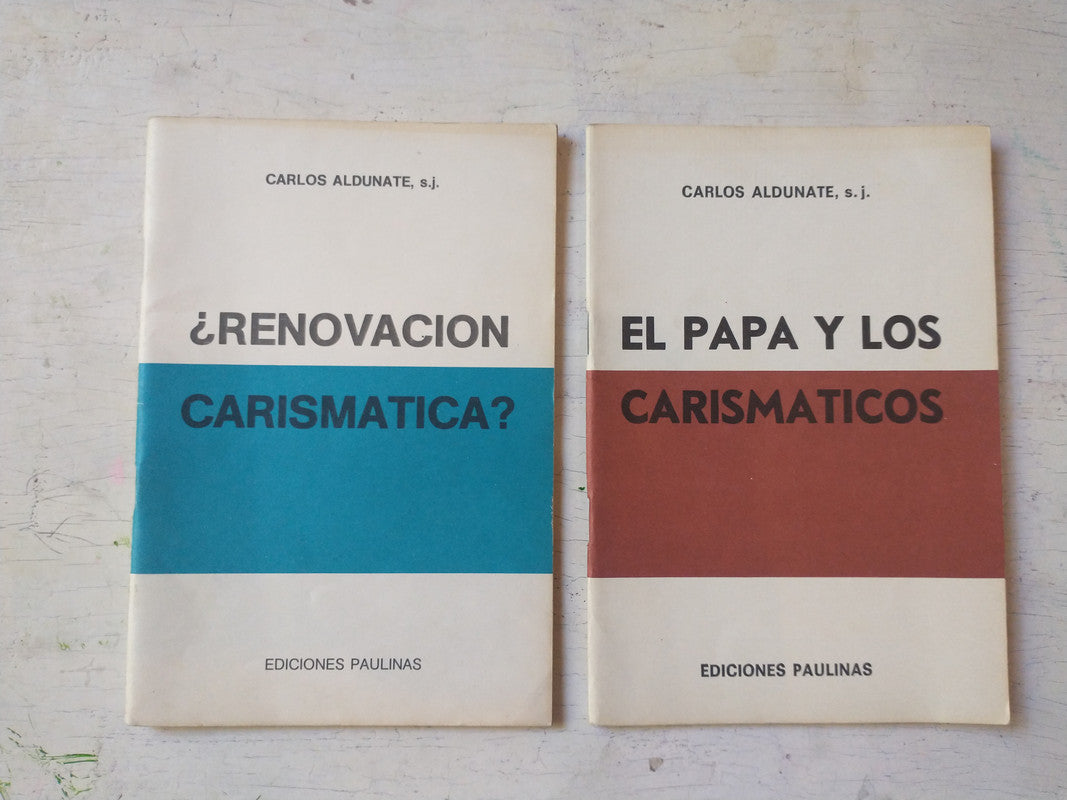 Libro usado en venta: El Papa y los carismaticos - ?Renovacion carismatica? de Carlos Aldunate; editorial Paulinas impreso en 1982.1