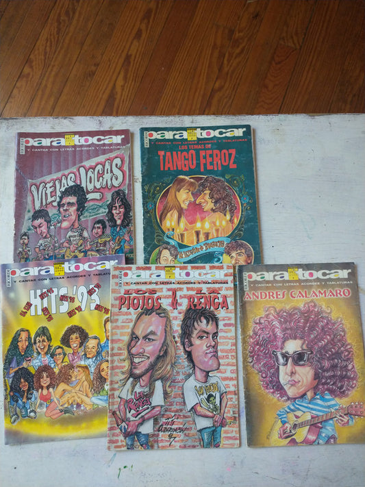 Libro usado en venta: Para tocar y cantar con letras acordes y tablaturas - 5 Vol.; editorial Ricordi impreso en 1993 envios a todo el mundo.1