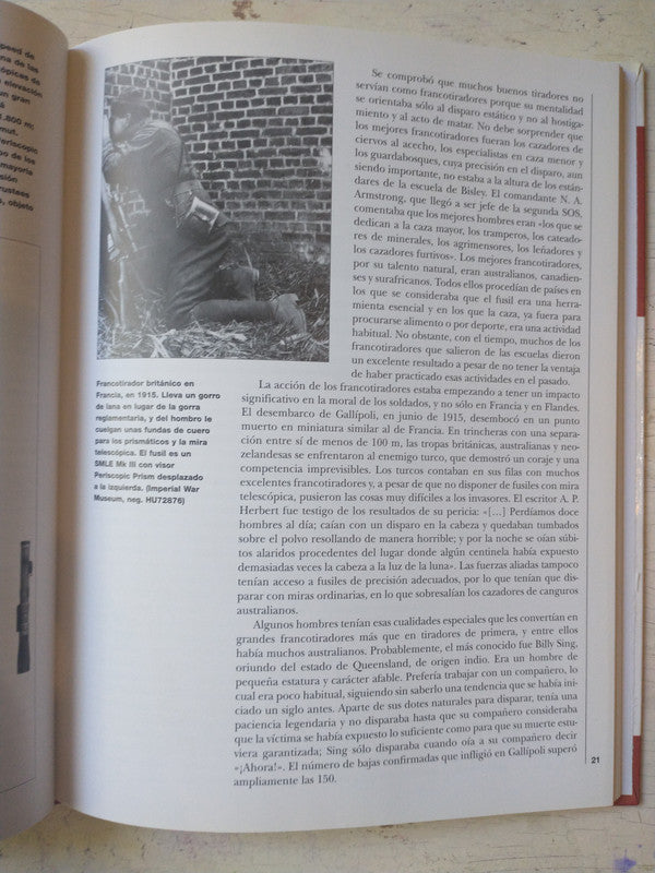 Libro usado en venta: Los francotiradores - Fuerzas de Elite de Martin Pegler; editorial RBA impreso en 2009 realizamos envios a todo el mundo.3