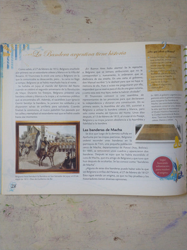 Libro usado en venta: Historias sobre Belgrano y la Bandera de Diana Gonzalez - Analia Segal; editorial Santillana impreso en 2012.3