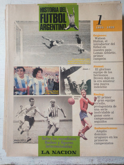 Libro usado en venta: Historia del futbol argentino (fasciculos 1 al 52 + 3 tapas); editorial La Nacion impreso en 1994 envios a todo el mundo.1