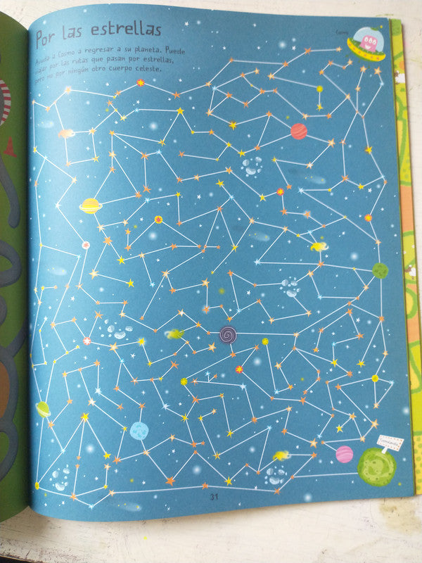 Libro usado en venta: Mi libro de laberintos increibles; editorial Usborne impreso en 2014 realizamos envios a todo el mundo.3