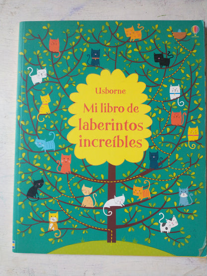 Libro usado en venta: Mi libro de laberintos increibles; editorial Usborne impreso en 2014 realizamos envios a todo el mundo.1
