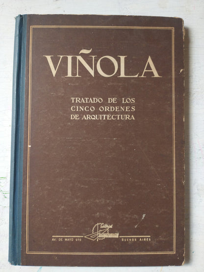 Libro usado en venta: Tratado de los cinco ordenes de arquitectura de Viñola; editorial Construcciones Sudamericanas impreso en 1950.1