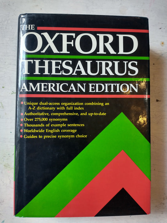 Libro usado en venta: The Oxford Thesaurus de Laurence Urdang; editorial Oxford University Press impreso en 1992 realizamos envios a todo el mundo.1