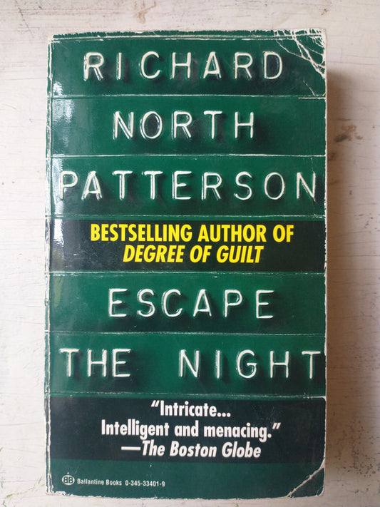 Libro usado en venta: Escape the night de Richard North Patterson; editorial Ballantine impreso en 1984 realizamos envios a todo el mundo.1