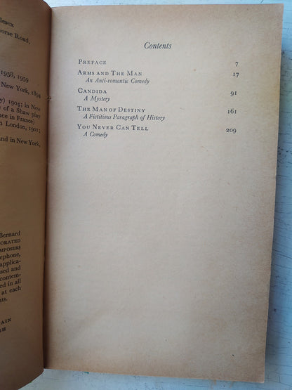Libro usado en venta: Plays pleasant de Bernard Shaw; editorial Penguin Books impreso en 1959 realizamos envios a todo el mundo.2