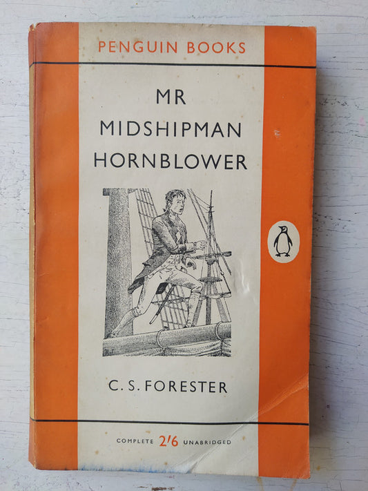 Libro usado en venta: Mr. Midshipman Hornblower de C. S. Forester; editorial Penguin Books impreso en 1959 realizamos envios a todo el mundo.1