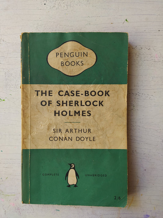 Libro usado en venta: The case-book of Sherlock Holmes de Sir Arthur Conan Doyle; editorial Penguin Books impreso en 1955 envios a todo el mundo.1