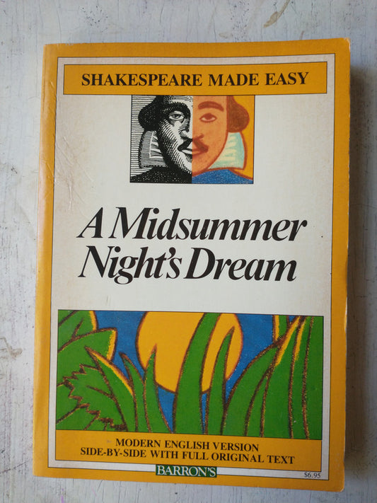 Libro usado en venta: A Midsummer night's dream de William Shakespeare; editorial Barron's impreso en 1985 realizamos envios a todo el mundo.1