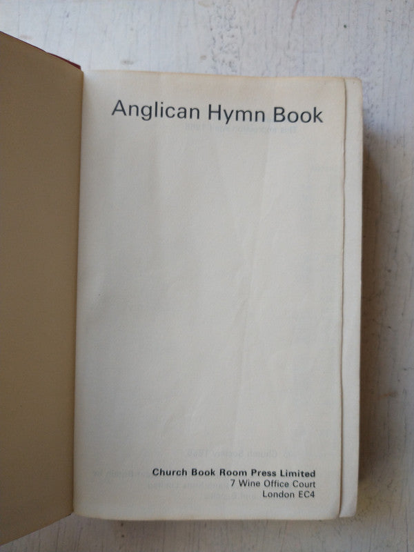 Libro usado en venta: Anglican Hymn Book (regular); editorial Church Society impreso en 1965 realizamos envios a todo el mundo.1
