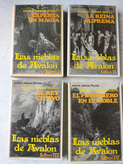 Libro usado en venta: Las nieblas de Avalon (4 Tomos) de Marion Zimmer Bradley; editorial Acervo impreso en 1994 realizamos envios a todo el mundo.1