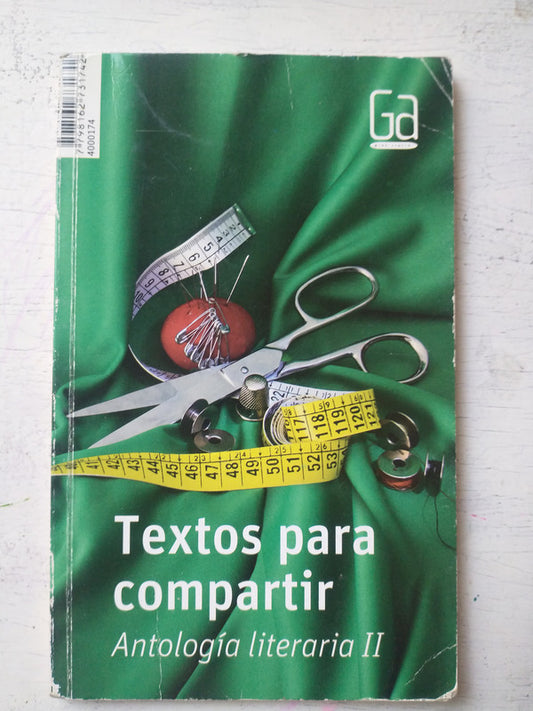 Libro usado en venta: Textos para compartin Vol. II de Antologia Literaria; editorial SM impreso en 2011 realizamos envios a todo el mundo.1