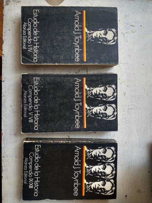 Libro usado en venta: Estudio de la historia (3 Tomos) de Arnold J. Toynbee; editorial Alianza impreso en 1971 realizamos envios a todo el mundo.1