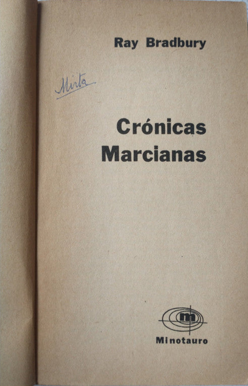 Libro usado en venta: Cronicas marcianas de Ray Bradbury; editorial Minotauro impreso en 1972 realizamos envios a todo el mundo.1