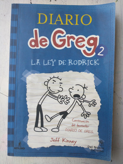 Libro usado en venta: Diario de Greg 2 de Jeff Kinney; editorial Del Nuevo Extremo impreso en 2012 realizamos envios a todo el mundo.1