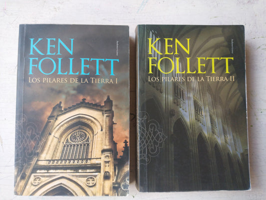 Libro usado en venta: Los pilares de la Tierra - 2 Tomos de Ken Follett; editorial Sudamericana impreso en 2014 realizamos envios a todo el mundo.1