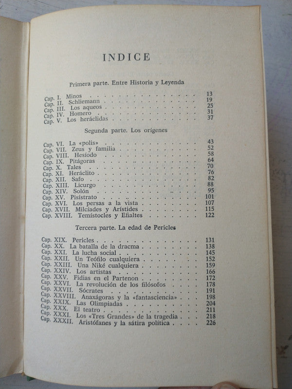Libro usado en venta: Historia de Los Griegos de Indro Montanelli; editorial Plaza & Janes impreso en 1961 realizamos envios a todo el mundo.2