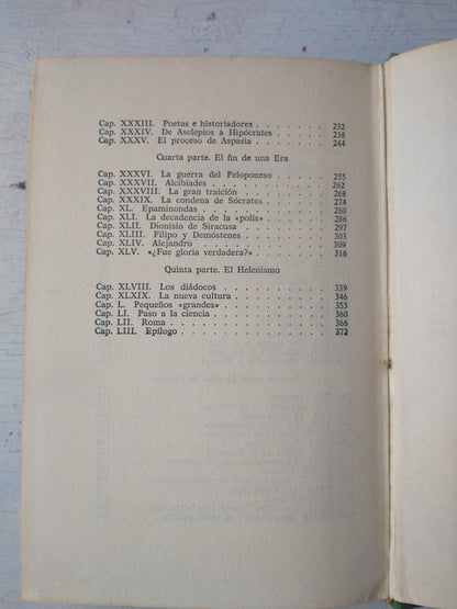 Libro usado en venta: Historia de Los Griegos de Indro Montanelli; editorial Plaza & Janes impreso en 1961 realizamos envios a todo el mundo.3