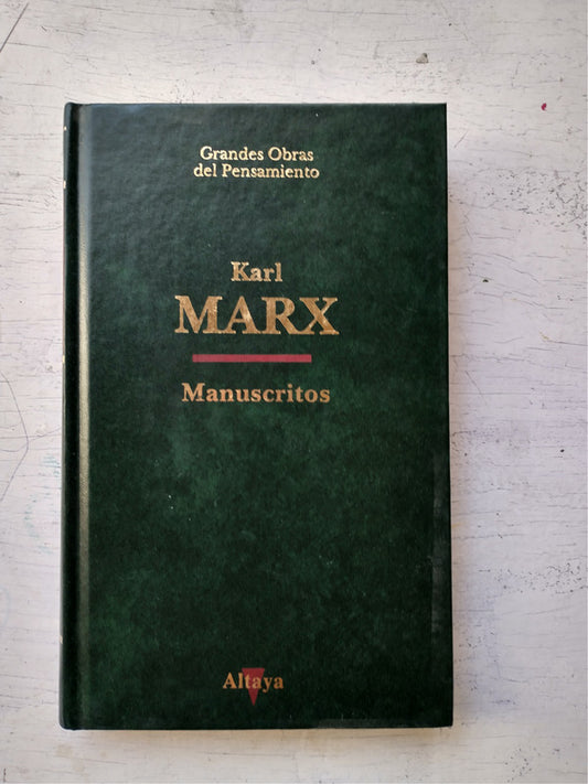 Libro usado en venta: Manuscritos de Karl Marx; editorial Altaya impreso en 1993 realizamos envios a todo el mundo.1