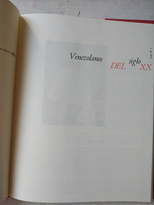 Libro usado en venta: Venezolanos del Siglo XX - 3 Tomos; editorial Fundacion Eugenio Mendoza impreso en _ realizamos envios a todo el mundo.1