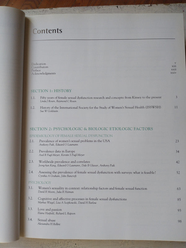 Libro usado en venta: Women's sexual function and dysfunction; editorial Taylor & Francis impreso en 2006 realizamos envios a todo el mundo.3