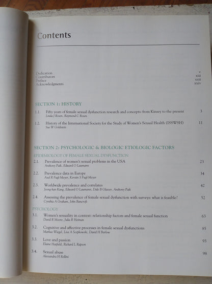 Libro usado en venta: Women's sexual function and dysfunction; editorial Taylor & Francis impreso en 2006 realizamos envios a todo el mundo.3