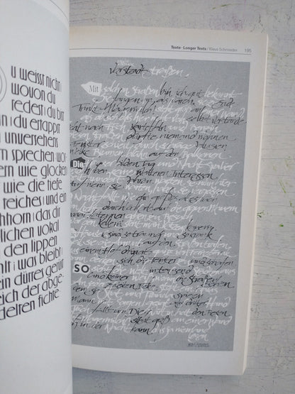 Libro usado en venta: Schreibschriften Scriot Types de Michael Rau - Rosemarie Kloos-Rau; editorial Bruckmann impreso en 1993 envios a todo el mundo.2