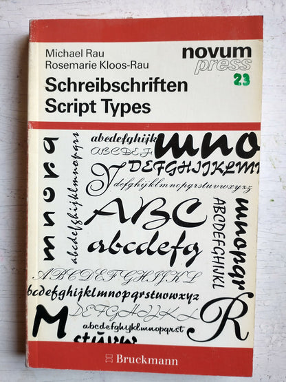 Libro usado en venta: Schreibschriften Scriot Types de Michael Rau - Rosemarie Kloos-Rau; editorial Bruckmann impreso en 1993 envios a todo el mundo.1