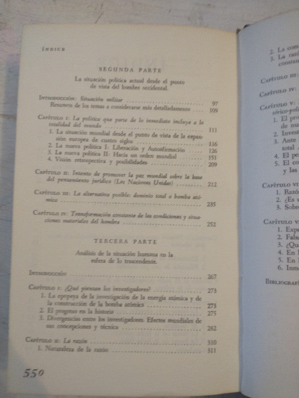 Libro usado en venta: La bomba atomica y el futuro de la humanidad de Karl Jaspers; editorial Fabril impreso en 1961 realizamos envios a todo el mundo.2